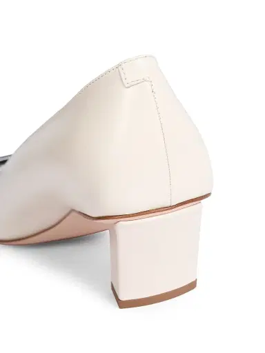 Roger Vivier Women's Belle Vivier 45MM Tortoiseshell-Buckle Leather Pumps | Thumbnail 7 Roger Vivier Women's Belle Vivier 45MM Tortoiseshell-Buckle Leather Pumps | Thumbnail 7