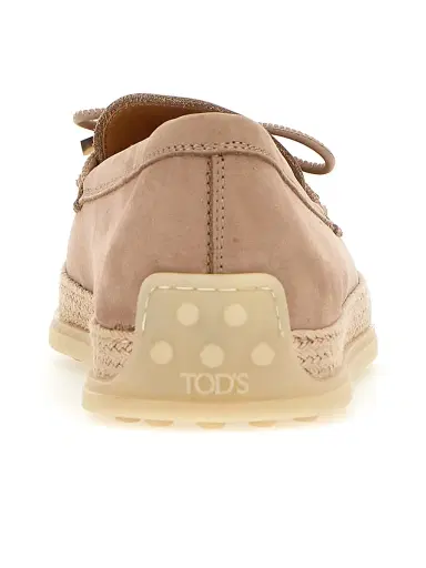 Tod's Women's Top Nabuk Moc-Toe Suede Loafers - Rosa Lingerie | Thumbnail 3 Tod's Women's Top Nabuk Moc-Toe Suede Loafers - Rosa Lingerie | Thumbnail 3
