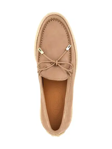 Tod's Women's Top Nabuk Moc-Toe Suede Loafers - Rosa Lingerie | Thumbnail 4 Tod's Women's Top Nabuk Moc-Toe Suede Loafers - Rosa Lingerie | Thumbnail 4