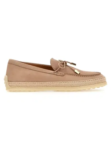 Tod's Women's Top Nabuk Moc-Toe Suede Loafers - Rosa Lingerie | Thumbnail 1 Tod's Women's Top Nabuk Moc-Toe Suede Loafers - Rosa Lingerie | Thumbnail 1