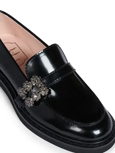 Roger Vivier Women's Viv Rangers Strass 25MM Patent Leather Loafers - Black - Size 12 | Thumbnail 5 Roger Vivier Women's Viv Rangers Strass 25MM Patent Leather Loafers - Black - Size 12 | Thumbnail 5