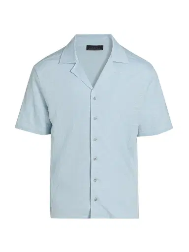 Saks Fifth Avenue Men's COLLECTION Linen Short-Sleeve Shirt - Light Blue - Size XXL | Thumbnail 1 Saks Fifth Avenue Men's COLLECTION Linen Short-Sleeve Shirt - Light Blue - Size XXL | Thumbnail 1