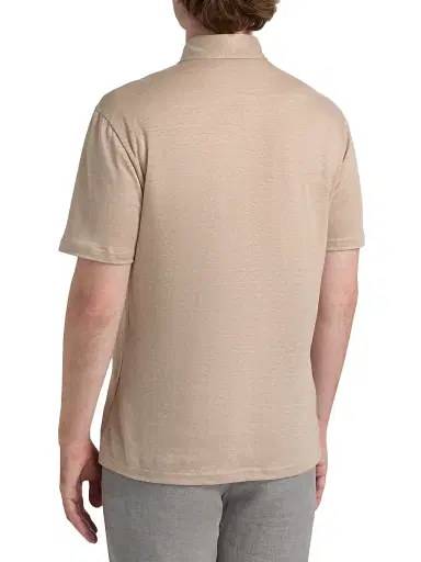 Saks Fifth Avenue Men's COLLECTION Linen Polo Shirt - Beige - Size XXL | Thumbnail 5 Saks Fifth Avenue Men's COLLECTION Linen Polo Shirt - Beige - Size XXL | Thumbnail 5