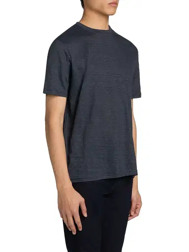 Saks Fifth Avenue Men's Linen Crewneck T-Shirt | Thumbnail 4 Saks Fifth Avenue Men's Linen Crewneck T-Shirt | Thumbnail 4