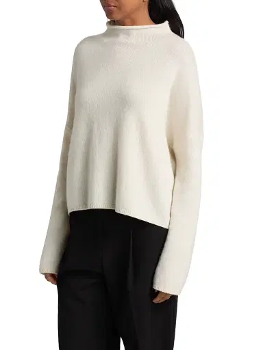 Lisa Yang Women's Sandy Cashmere Sweater - Cream - Size Small | Thumbnail 4 Lisa Yang Women's Sandy Cashmere Sweater - Cream - Size Small | Thumbnail 4