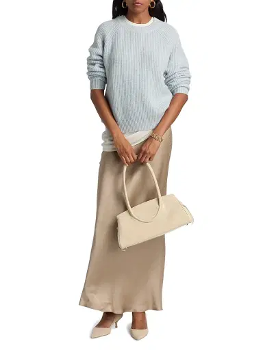 Lisa Yang Women's Miki D Rib-Knit Cashmere Sweater - Misty Blue | Thumbnail 2