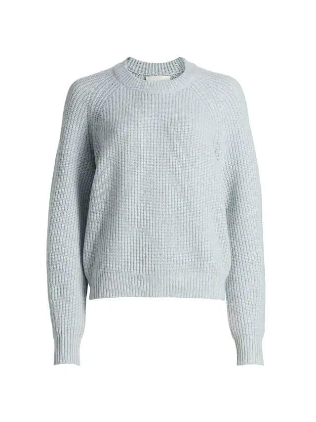 Women's Miki D Rib-Knit Cashmere Sweater - Misty Blue
