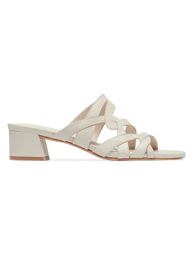 Bernardo Women's Johanne Low Heel Sandals - Eggshell