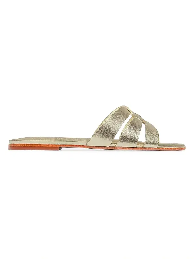 Bernardo Women's Oxford Slip-On Sandals - Champagne