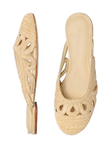 Bernardo 1946 Women's Cappadocia Raffia Mule Flats - Natural | Thumbnail 5