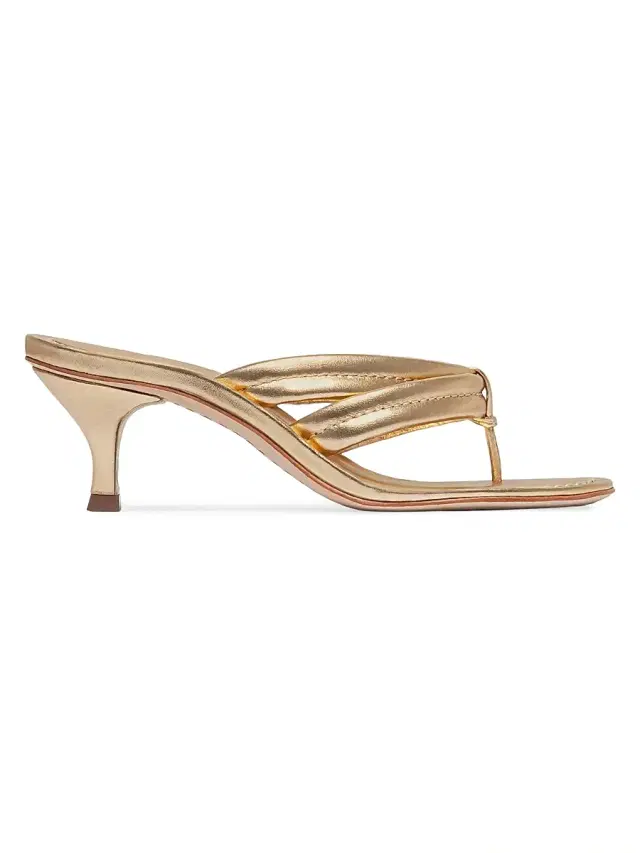 Bernardo 1946 Women's Miami 55MM Kitten Heel Sandals - Gold