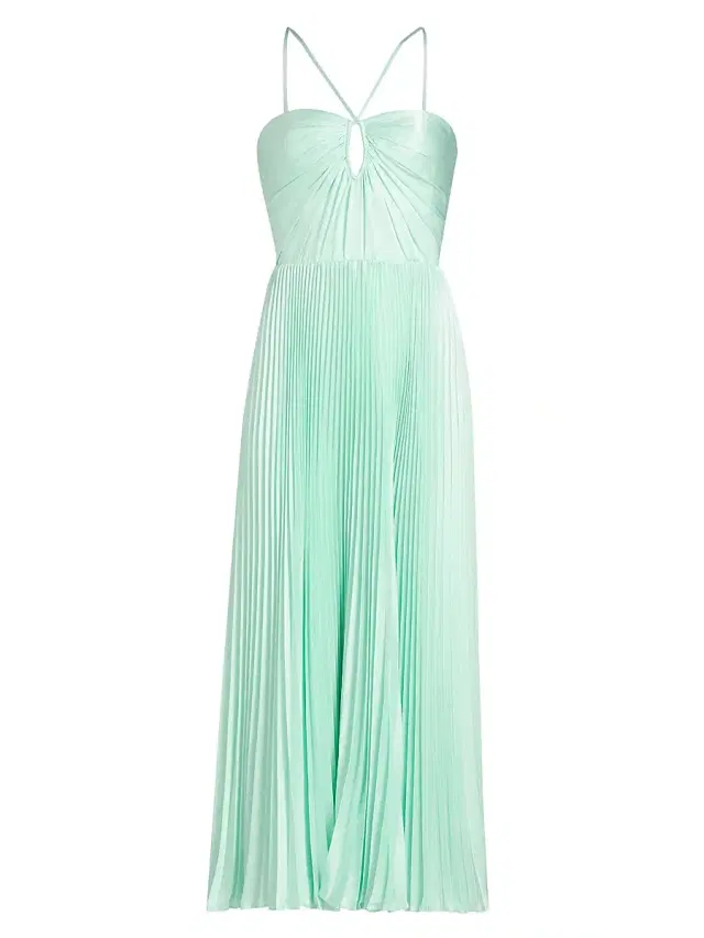 As It May Women's Liv Satin Woven Midi-Dress - Mint