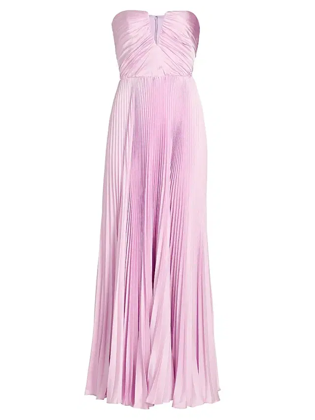 As It May Women's Ella Pleated Woven Strapless Gown - French Lilac