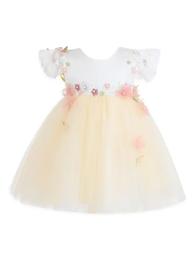 Tulleen Baby Girl's Madrone Dress - Yellow 36 Months