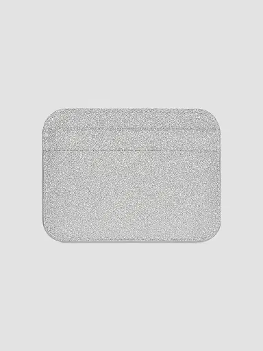 Balenciaga Women's Cash Card Holder In Sparkling Fabric - Silver Black | Thumbnail 2
