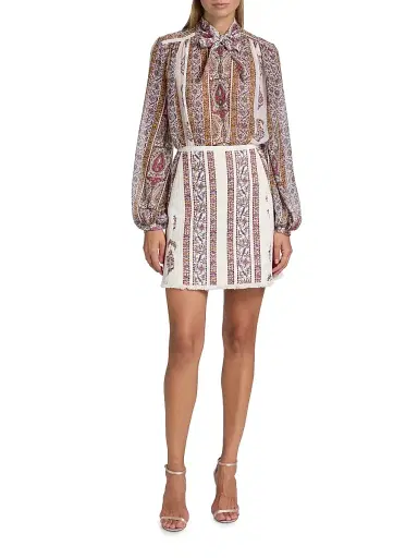 Giambattista Valli Women's Paisley Silk Blouse - Ivory Multi - Size 12 | Thumbnail 2 Giambattista Valli Women's Paisley Silk Blouse - Ivory Multi - Size 12 | Thumbnail 2