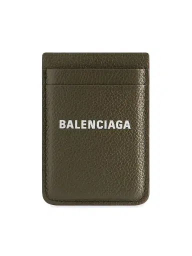 Balenciaga Men's Cash Magnet Card Holder - Dark Green | Thumbnail 1 Balenciaga Men's Cash Magnet Card Holder - Dark Green | Thumbnail 1