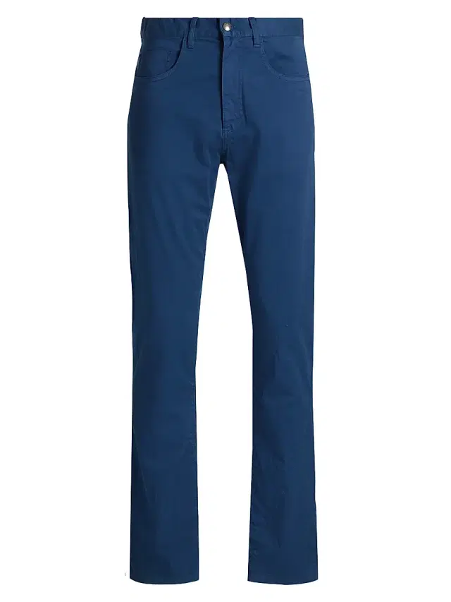 Men's Stretch Cotton 5-Pocket Jeans - Blue