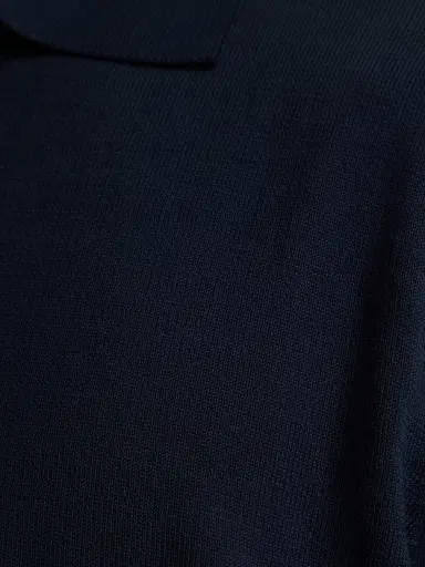 Canali Men's Knit Cotton Polo Shirt - Navy - Size 40 | Thumbnail 7