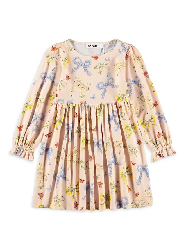 Molo Little Girl's & Girl's Floral Bow & Butterfly Cotton Dress - Flower Bows