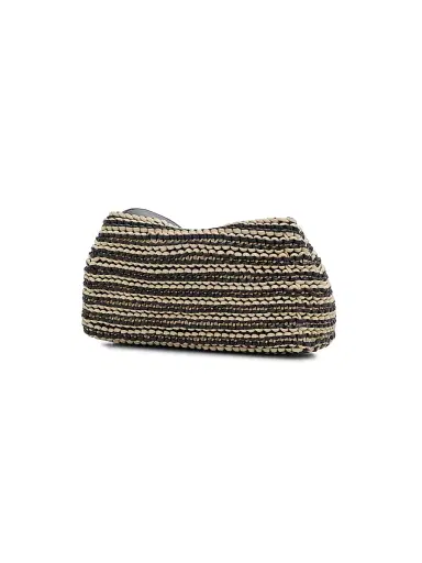 TOTEME Women's Mini T-Lock Woven-Leather Clutch | Thumbnail 3 TOTEME Women's Mini T-Lock Woven-Leather Clutch | Thumbnail 3