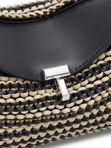 TOTEME Women's Mini T-Lock Woven-Leather Clutch | Thumbnail 5 TOTEME Women's Mini T-Lock Woven-Leather Clutch | Thumbnail 5