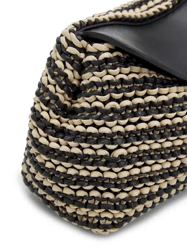 TOTEME Women's Mini T-Lock Woven-Leather Clutch | Thumbnail 6 TOTEME Women's Mini T-Lock Woven-Leather Clutch | Thumbnail 6