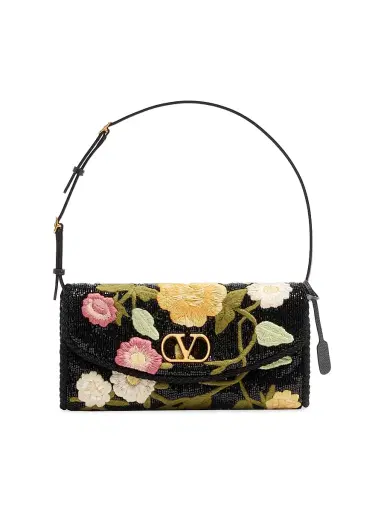 Valentino Garavani Women's Devain Embroidered Shoulder Bag - Multicolored | Thumbnail 1 Valentino Garavani Women's Devain Embroidered Shoulder Bag - Multicolored | Thumbnail 1