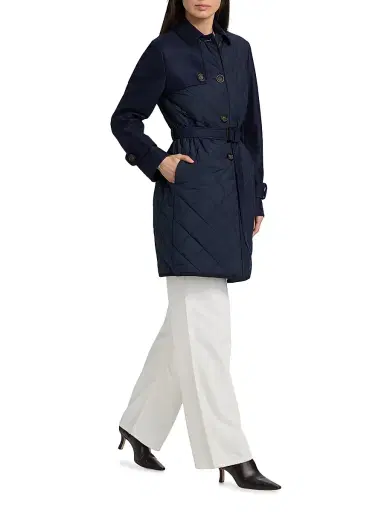 Cinzia Rocca Women's Quilted Belted Trench Coat | Thumbnail 2 Cinzia Rocca Women's Quilted Belted Trench Coat | Thumbnail 2
