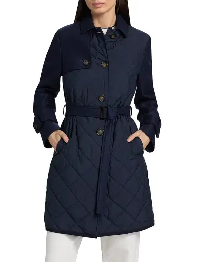 Cinzia Rocca Women's Quilted Belted Trench Coat | Thumbnail 3 Cinzia Rocca Women's Quilted Belted Trench Coat | Thumbnail 3