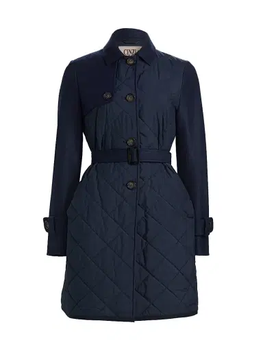 Cinzia Rocca Women's Quilted Belted Trench Coat | Thumbnail 1 Cinzia Rocca Women's Quilted Belted Trench Coat | Thumbnail 1