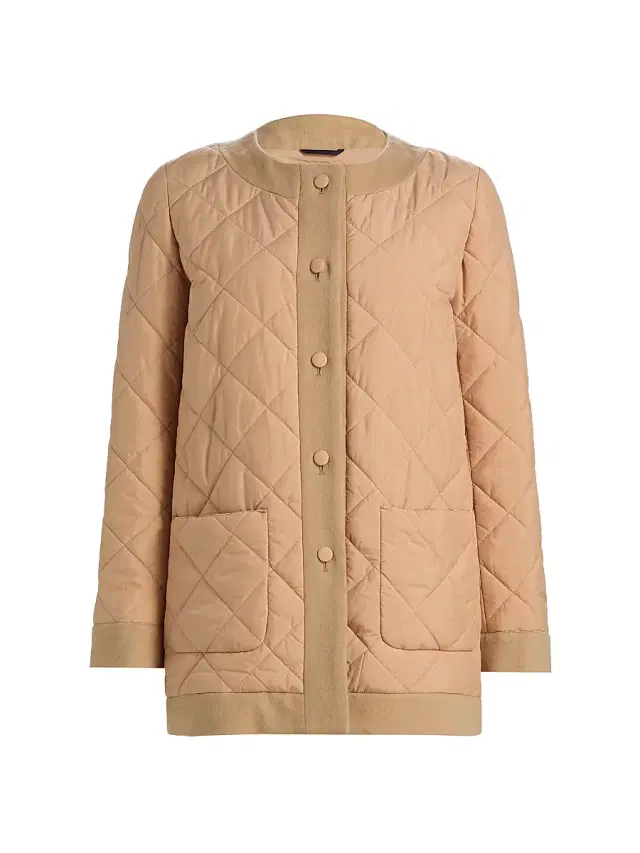Cinzia Rocca Women's Quilted Patch Pocket Jacket - Camel
