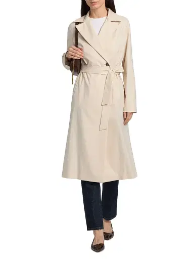 Cinzia Rocca Women's Wrap Cotton-Blend Trench Coat | Thumbnail 2