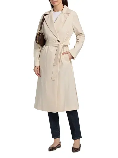 Cinzia Rocca Women's Wrap Cotton-Blend Trench Coat | Thumbnail 3