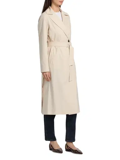 Cinzia Rocca Women's Wrap Cotton-Blend Trench Coat | Thumbnail 4