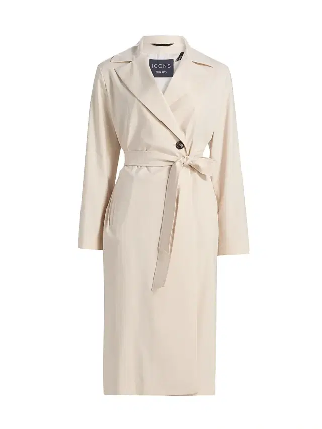 Cinzia Rocca Women's Wrap Cotton-Blend Trench Coat - Sand