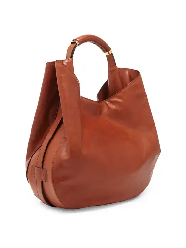 MOSCHINO Women's Handle Me Leather Hobo Bag - Hide | Thumbnail 4 MOSCHINO Women's Handle Me Leather Hobo Bag - Hide | Thumbnail 4