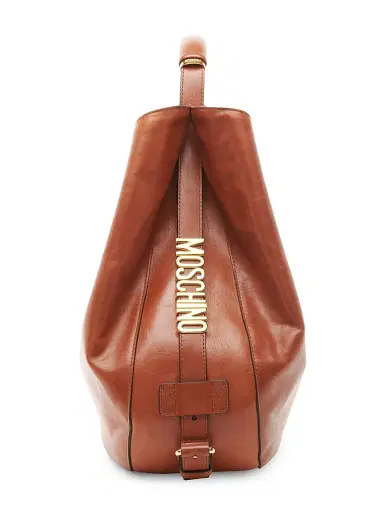 MOSCHINO Women's Handle Me Leather Hobo Bag - Hide | Thumbnail 5 MOSCHINO Women's Handle Me Leather Hobo Bag - Hide | Thumbnail 5