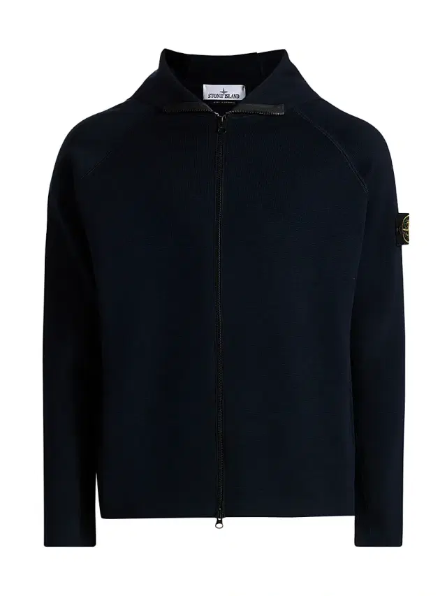Men's Cotton Full-Zip Hoodie - Navy Blue