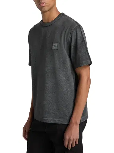 Stone Island Men's Cotton Crewneck T-Shirt - Black | Thumbnail 4