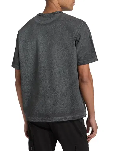 Stone Island Men's Cotton Crewneck T-Shirt - Black | Thumbnail 5