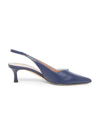 Pollini Women's Onda 55MM Leather Slingblack Pumps - Blue Water Colour - Size 8 | Thumbnail 3 Pollini Women's Onda 55MM Leather Slingblack Pumps - Blue Water Colour - Size 8 | Thumbnail 3