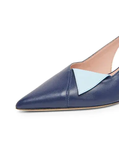 Pollini Women's Onda 55MM Leather Slingblack Pumps - Blue Water Colour - Size 8 | Thumbnail 6 Pollini Women's Onda 55MM Leather Slingblack Pumps - Blue Water Colour - Size 8 | Thumbnail 6