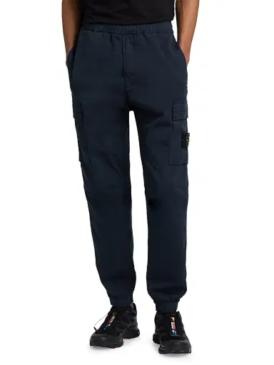 Stone Island Men's Stretch Cotton Cargo Pants - Navy Blue - Size 38 | Thumbnail 3