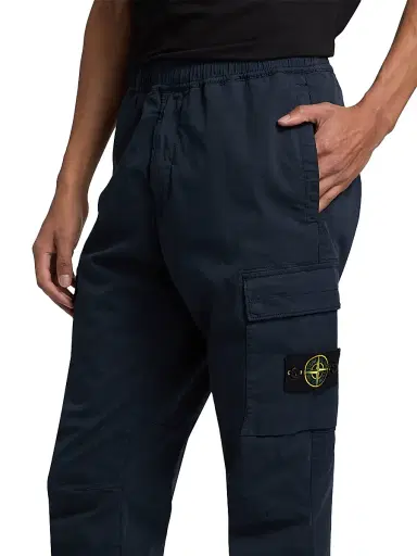 Stone Island Men's Stretch Cotton Cargo Pants - Navy Blue - Size 38 | Thumbnail 6