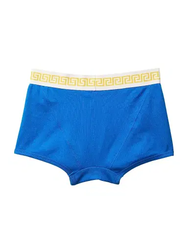 Versace Men's Greca Medusa-Head Boxer Brief - Electric Blue White Yellow - Size Small | Thumbnail 2 Versace Men's Greca Medusa-Head Boxer Brief - Electric Blue White Yellow - Size Small | Thumbnail 2