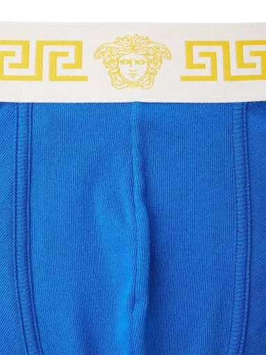 Versace Men's Greca Medusa-Head Boxer Brief - Electric Blue White Yellow - Size Small | Thumbnail 3 Versace Men's Greca Medusa-Head Boxer Brief - Electric Blue White Yellow - Size Small | Thumbnail 3