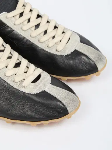 Maison Margiela Men's Sprinter Leather Low-Top Sneakers - Black White - Size 13 | Thumbnail 5 Maison Margiela Men's Sprinter Leather Low-Top Sneakers - Black White - Size 13 | Thumbnail 5