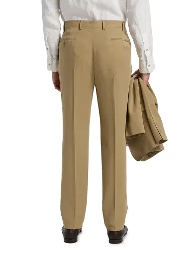 Emporio Armani Men's Slim-Straight Trousers - Tan - Size 42 | Thumbnail 5