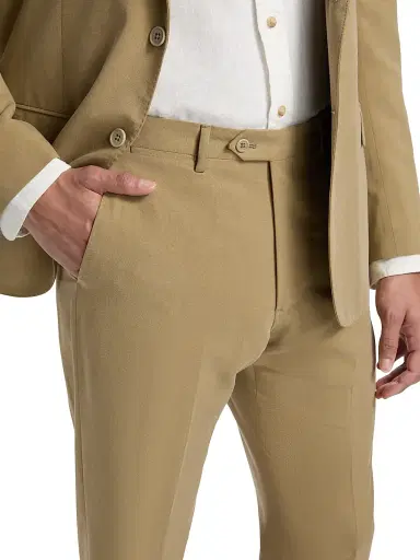 Emporio Armani Men's Slim-Straight Trousers - Tan - Size 42 | Thumbnail 6